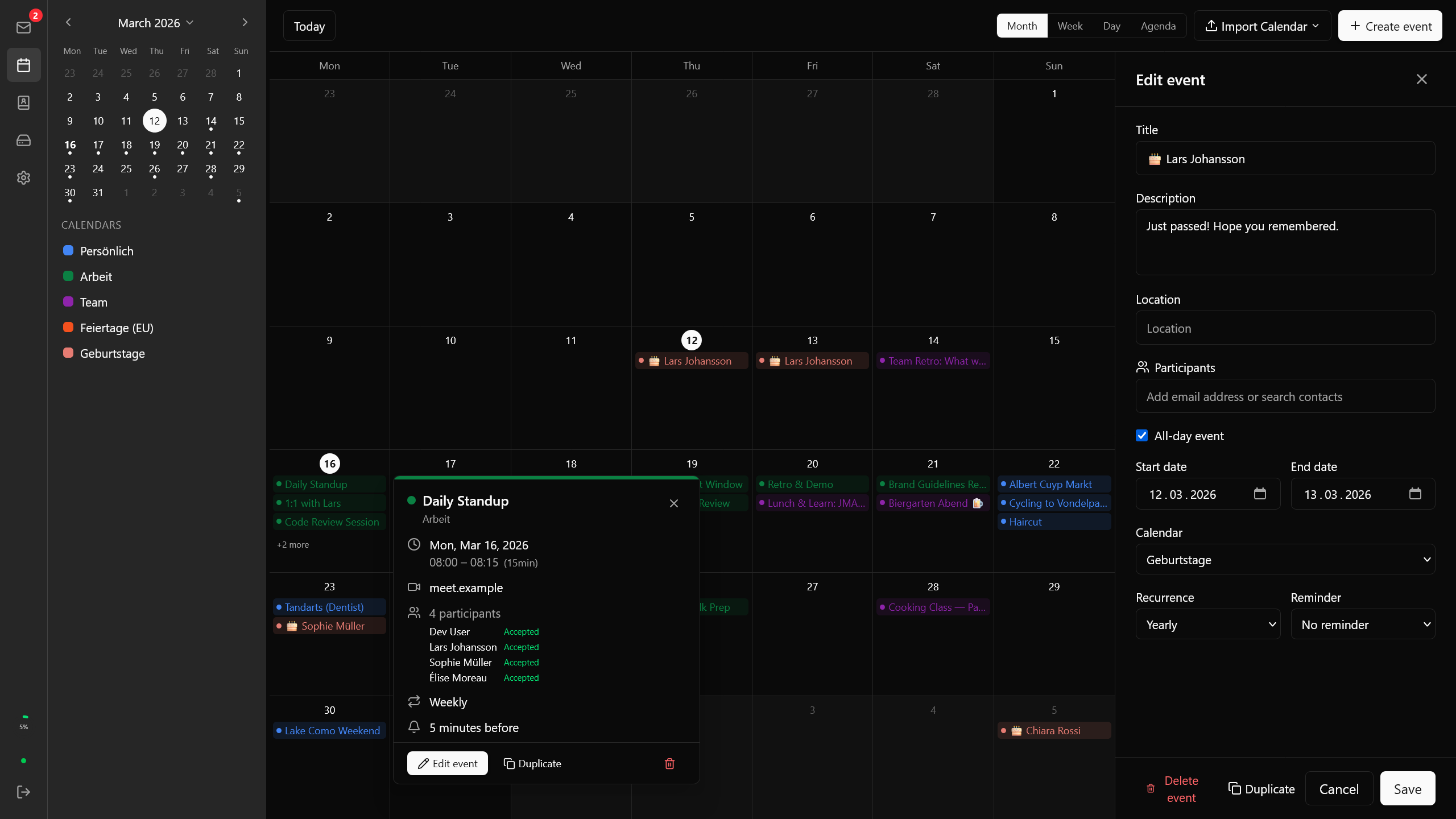 Calendar