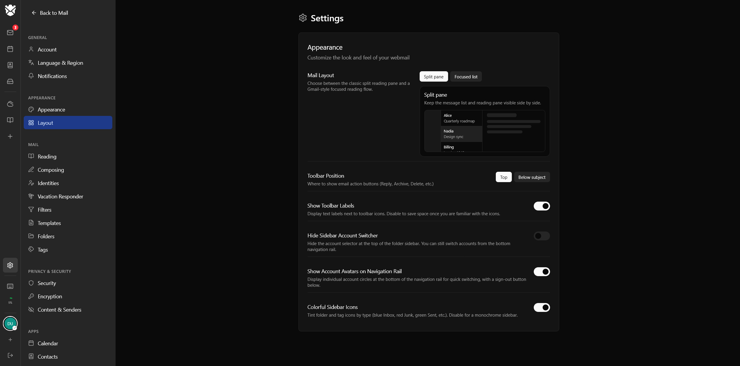Settings